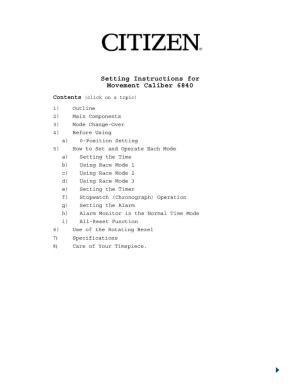 Citizen 6840 Movement