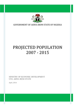 Projected Population 2007 - 2015