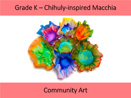 Community Art Grade K – Chihuly-Inspired Macchia