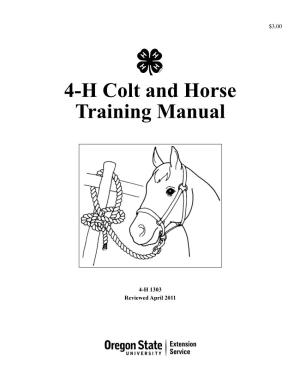 4-H Colt and Horse Training Manual