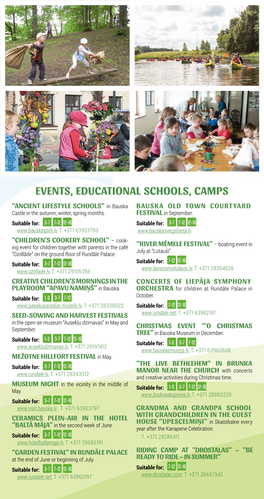 Events, Educational Schools, Camps
