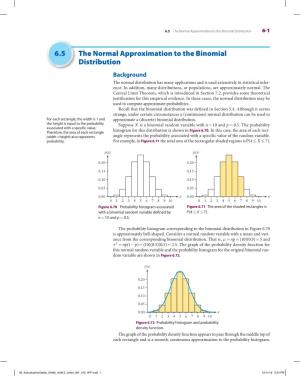 6.5 the Normal Approximation to the Binomial Distribution 6-1