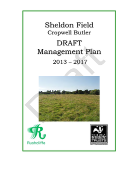 Sheldon Field DRAFT Management Plan