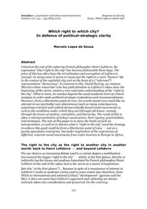 Which Right to Which City? in Defence of Political-Strategic Clarity