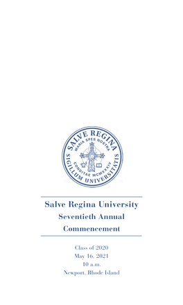 2020 Commencement Program