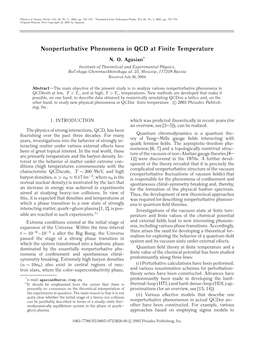 Nonperturbative Phenomena in QCD at Finite Temperature