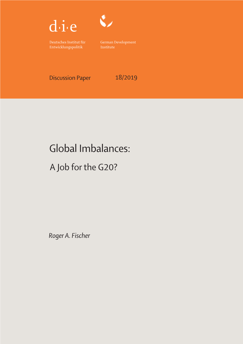 Global Imbalances: a Job for the G20?