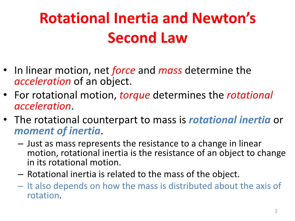 Chapter 8 Rotational Motion of Solid Objects