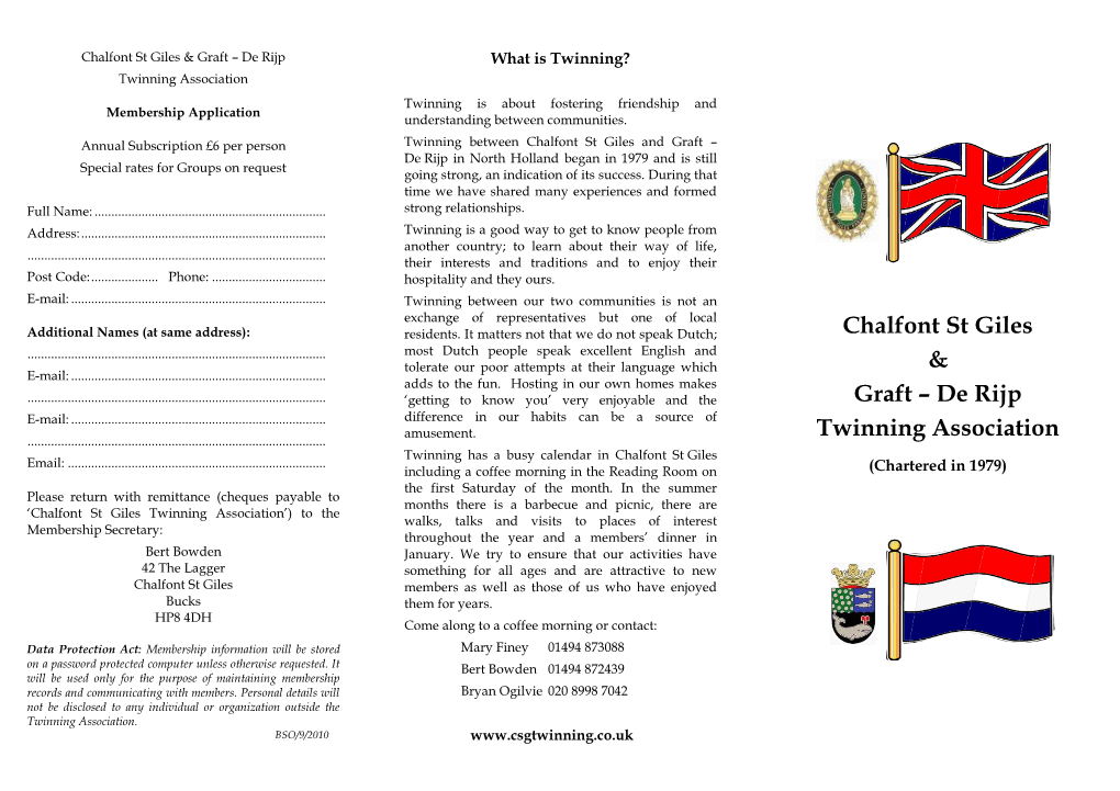 Chalfont St Giles & Graft – De Rijp Twinning Association