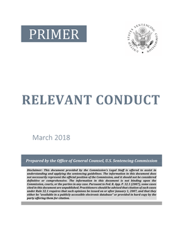 Primer on Relevant Conduct