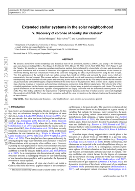 Extended Stellar Systems in the Solar Neighborhood V