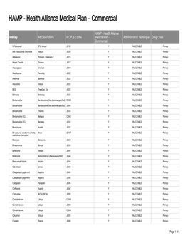 HAMP - Health Alliance Medical Plan – Commercial