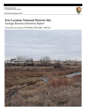 Fort Laramie National Historic Site Geologic Resources Inventory Report