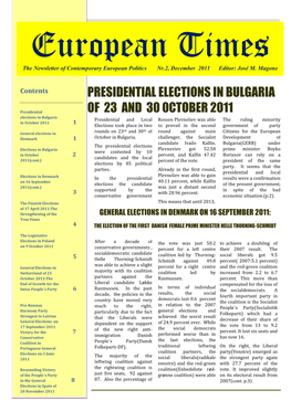 Presidential Elections in Bulgaria of 23 and 30