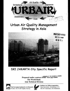 URBAIR. Urban Air Quality Management Strategy in Asia. DKI