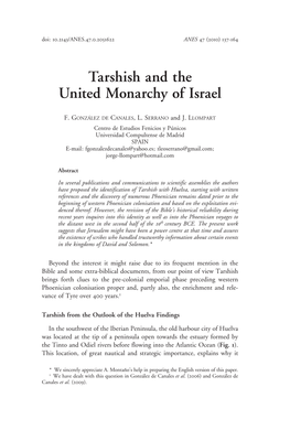 Tarshish and the United Monarchy of Israel