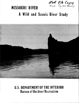 Missouri River Study Report, Montana