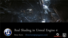 Real Shading in Unreal Engine 4 by Brian Karis