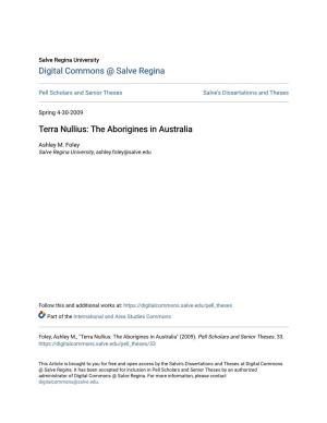 Terra Nullius: the Aborigines in Australia