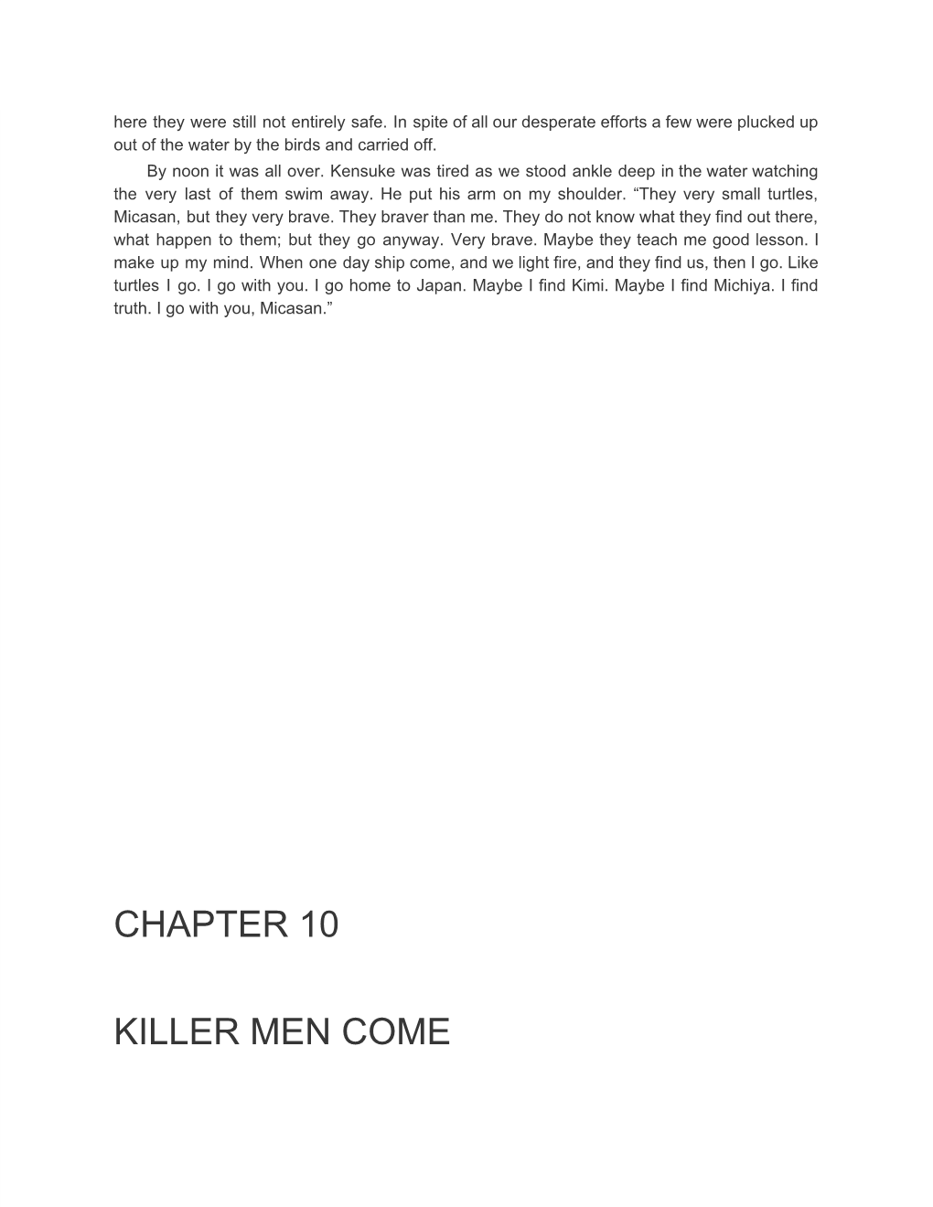 Chapter 10 Killer Men Come