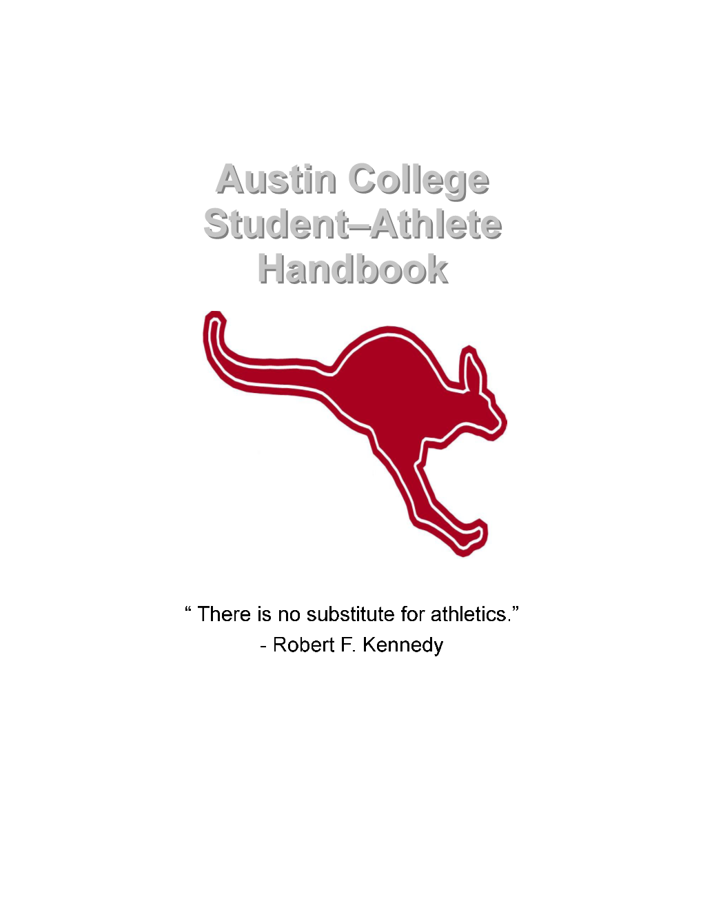 Student Athlete Hand Book