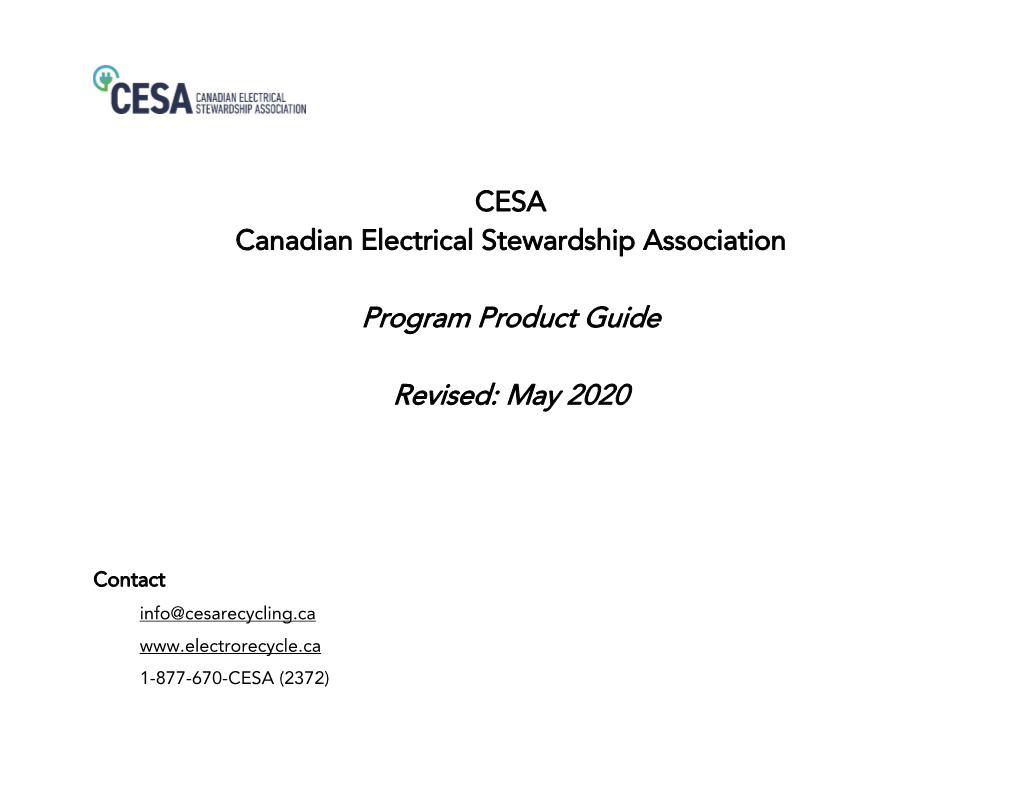 CESA Product Guide