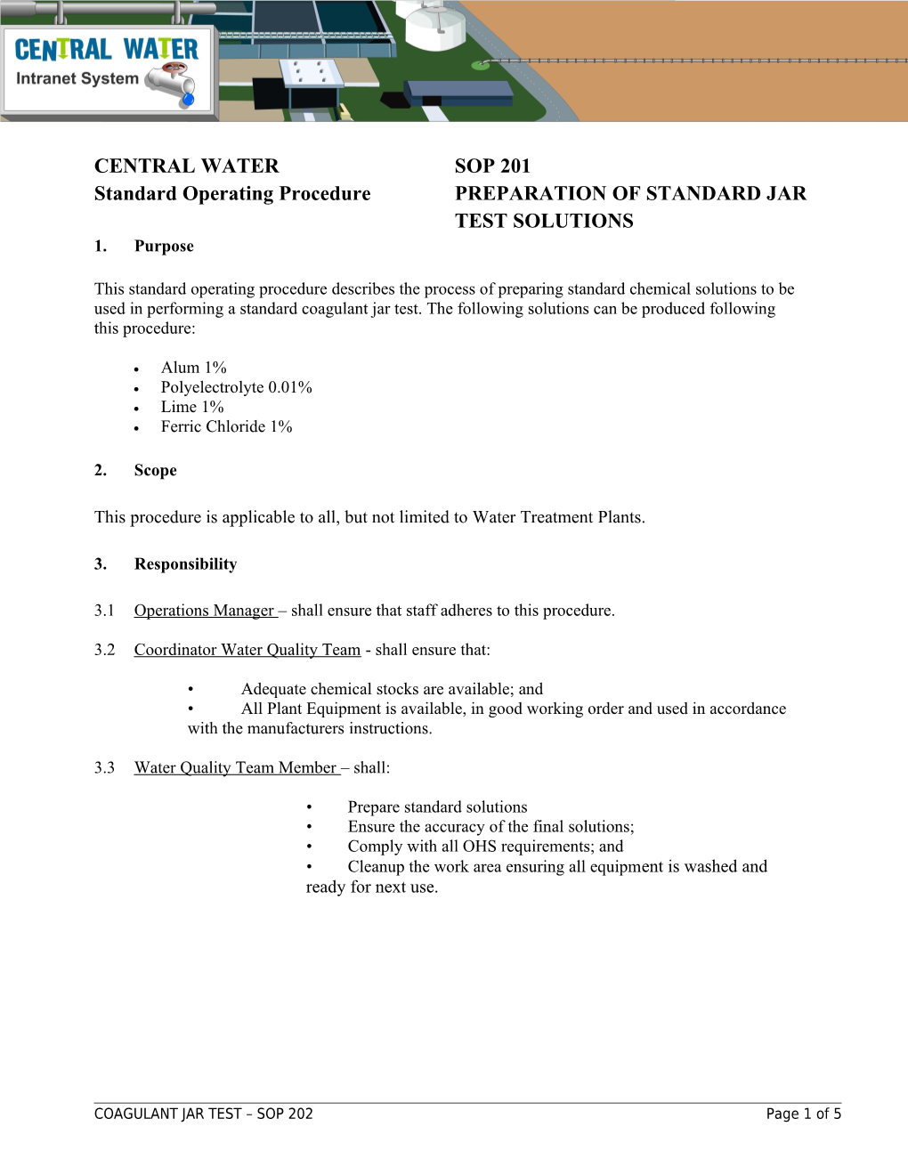 Standard Operating Procedure PREPARATION of STANDARD JAR