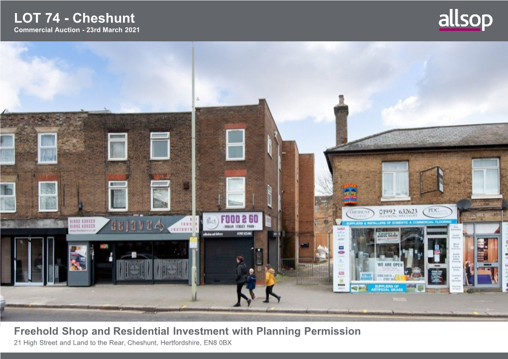 LOT 74 - Cheshunt Commercial Auction - 23Rd March 2021