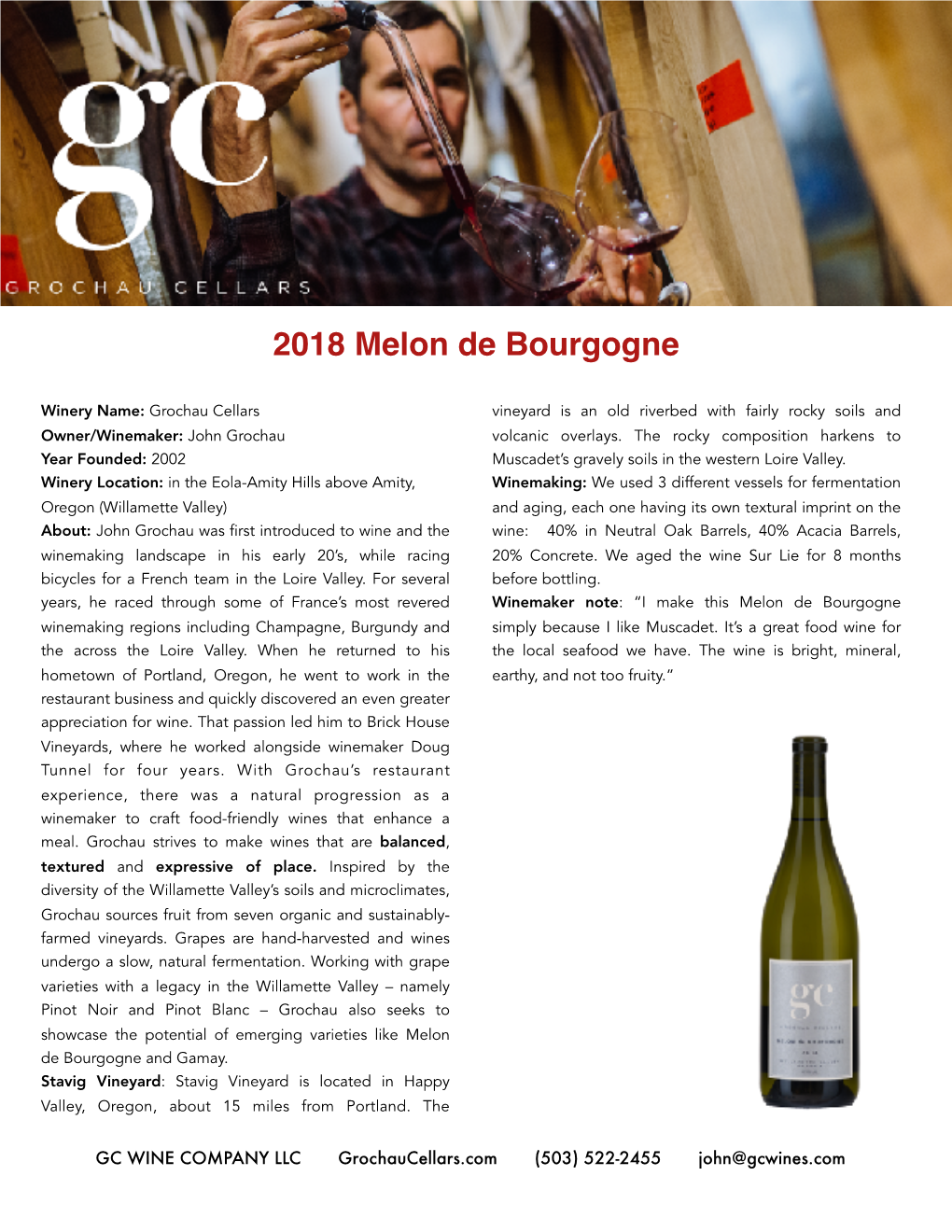 2018 Melon De Bourgogne