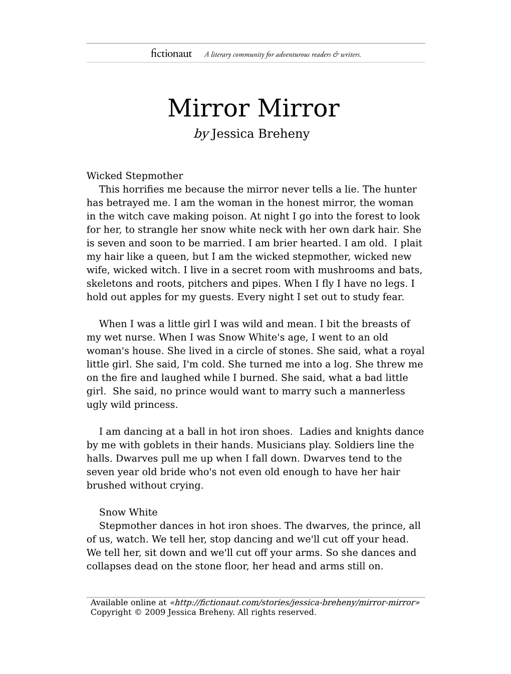 Mirror Mirror by Jessica Breheny