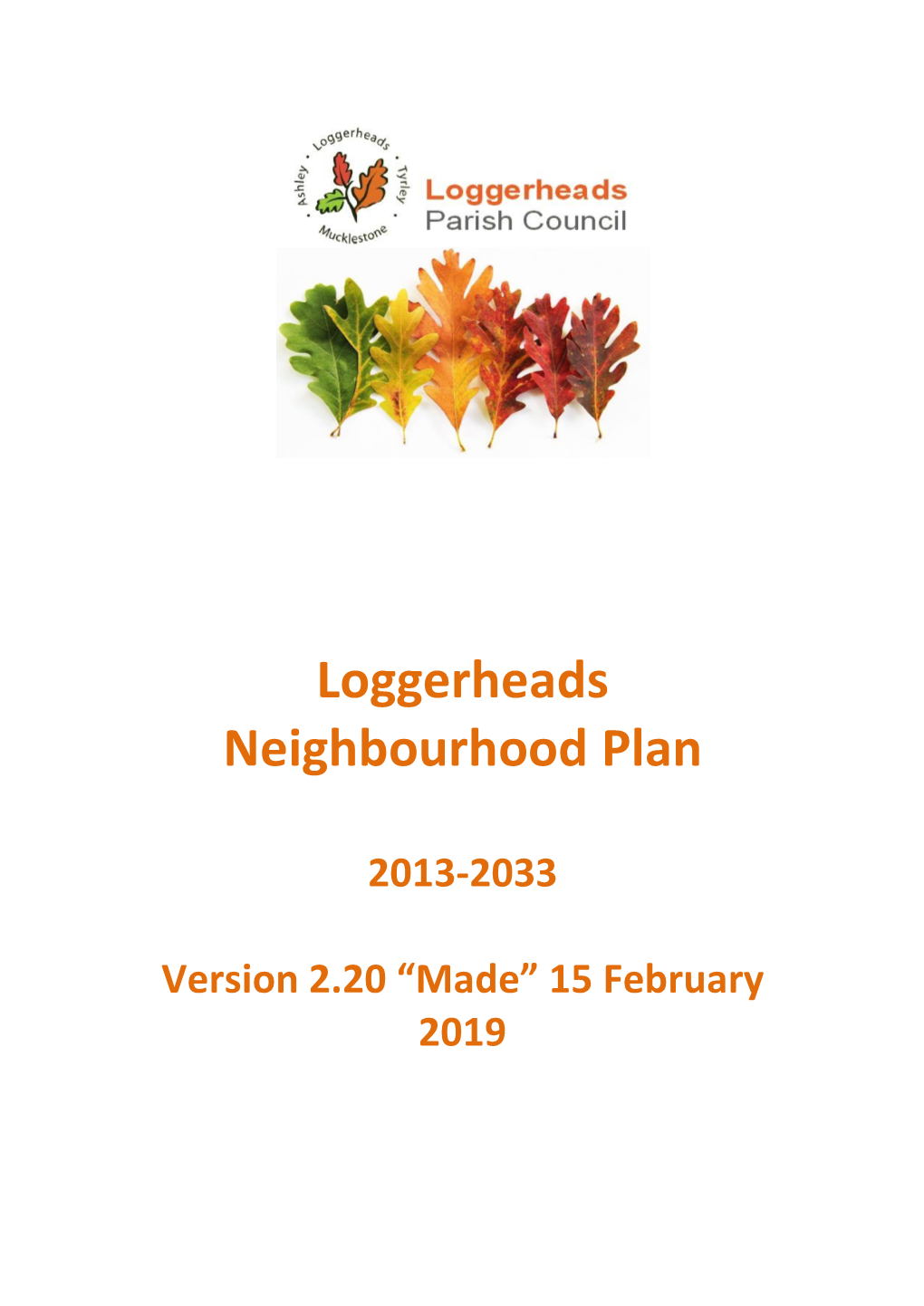 Loggerheads Neighbourhood Plan 2013-2033