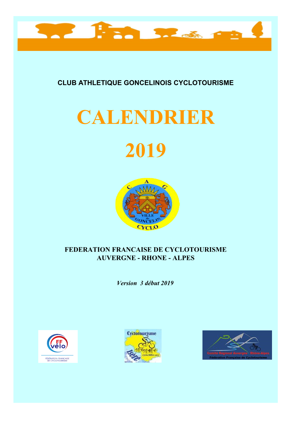 Calendrier 2019