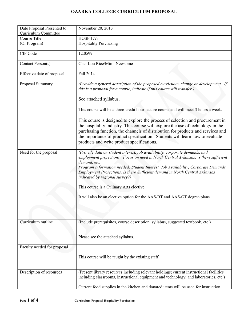 Ozarka College Curriculum Proposal s1