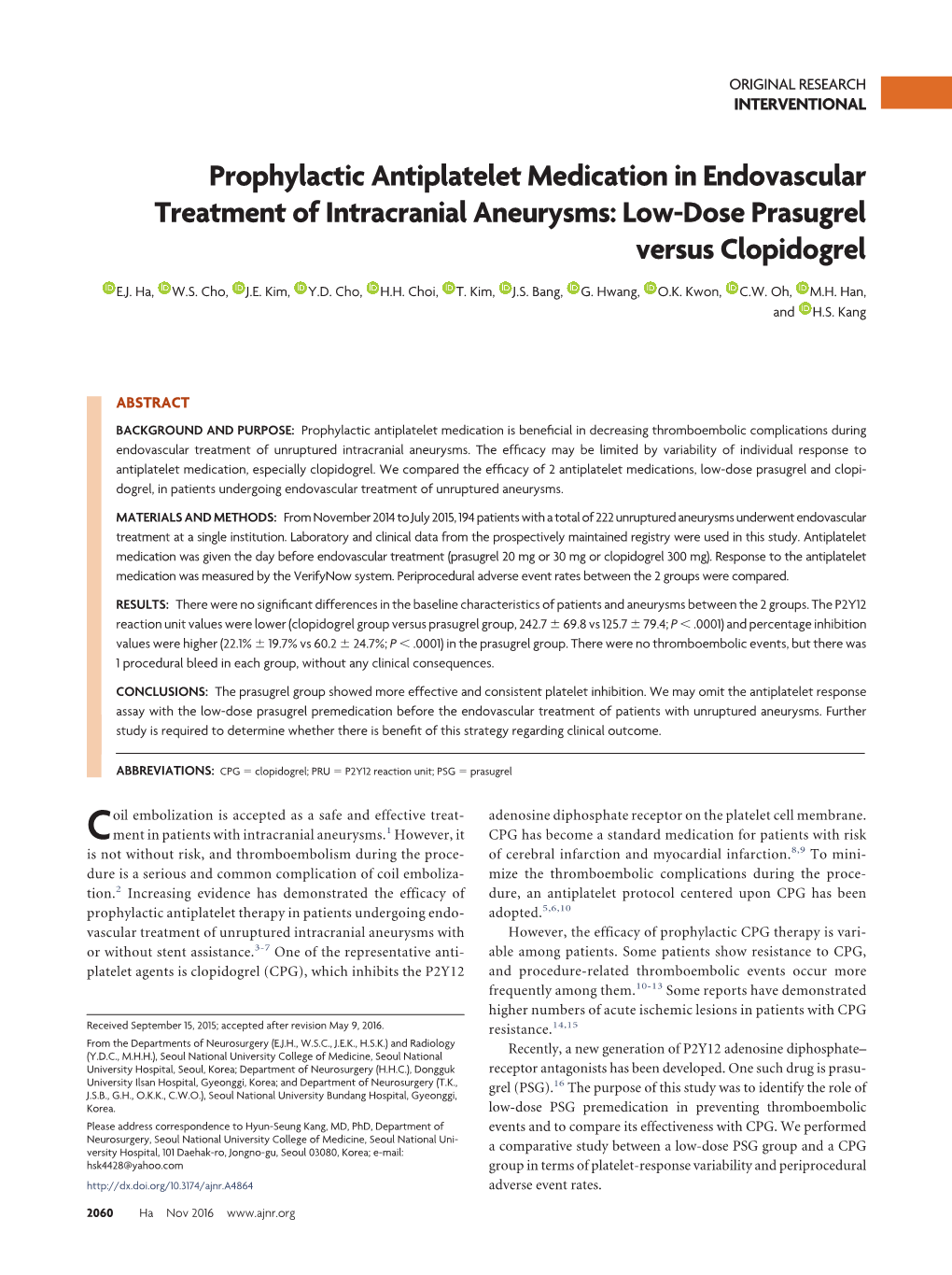 Low-Dose Prasugrel Versus Clopidogrel