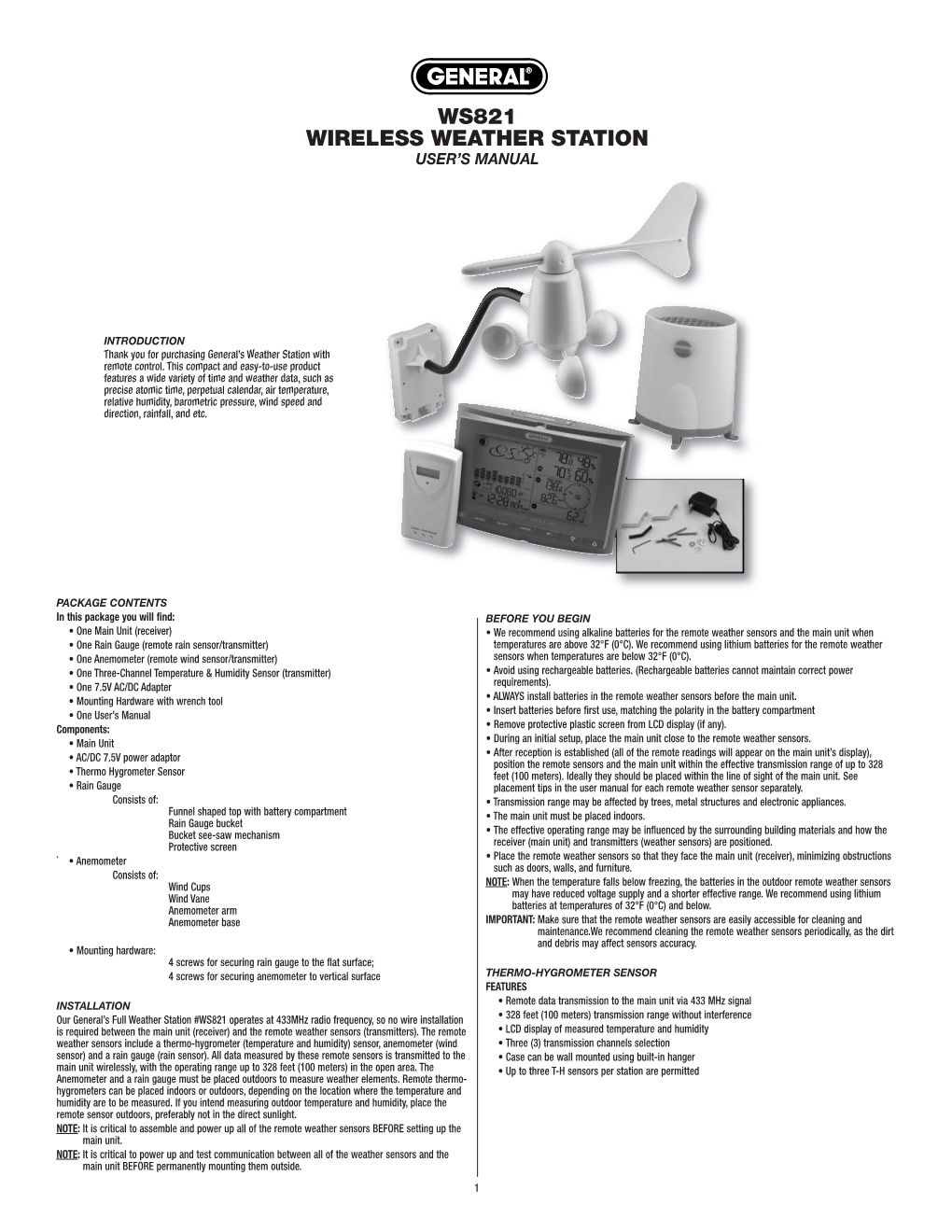 WS821DL User Manual