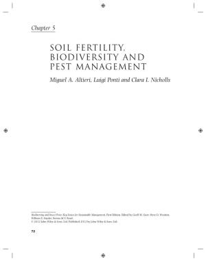 Soil Fertility, Biodiversity and Pest Management 73