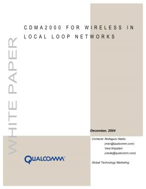 Cdma2000 for Wireless in Local Loop Networks