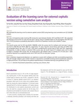 Evaluation of the Learning Curve for External Cephalic Version Using