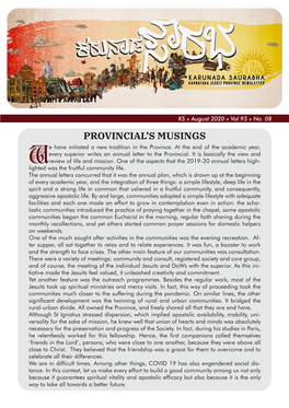 Provincial's Musings