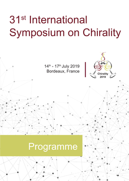 31St International Symposium on Chirality