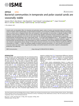 Bacterial Communities in Temperate and Polar Coastal Sands Are Seasonally Stable