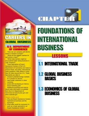 1.1 International Trade 1.2 Global Business Basics 1.3