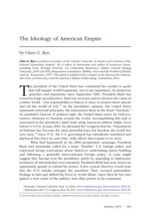 The Ideology of American Empire by Claes G