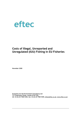 Costs of Illegal, Unreported and Unregulated (IUU) Fishing in EU Fisheries