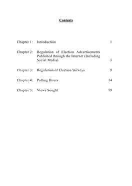 Consultation Paper on Review of Electoral Arrangements