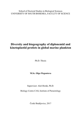 Diversity and Biogeography of Diplonemid and Kinetoplastid Protists in Global Marine Plankton