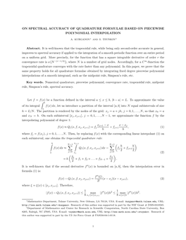 On Spectral Accuracy of Quadrature Formulae Based on Piecewise Polynomial Interpolation