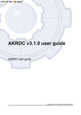 Download AKRDC User Guide