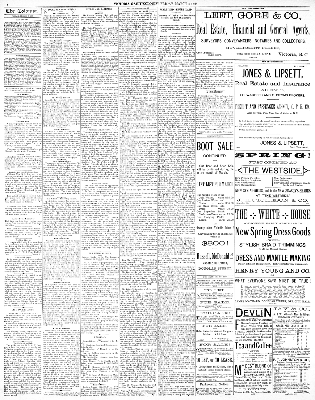 The Daily Colonist Mar 8, 1889