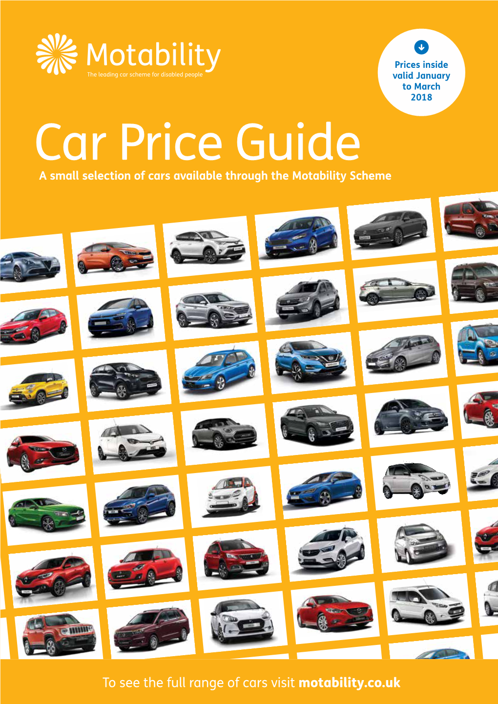 Car Price Guide a Small Selection of Cars Available Through the Motability Scheme